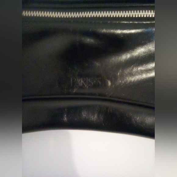 Paris Hilton Women's Rider Large Shoulder Baguette Bag Black Silver Chain - Picture 9 of 16